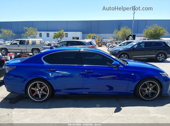 JTHBZ1BL7GA001709 2016 LEXUS GS 350 Blue უკანა სალონის ხედი