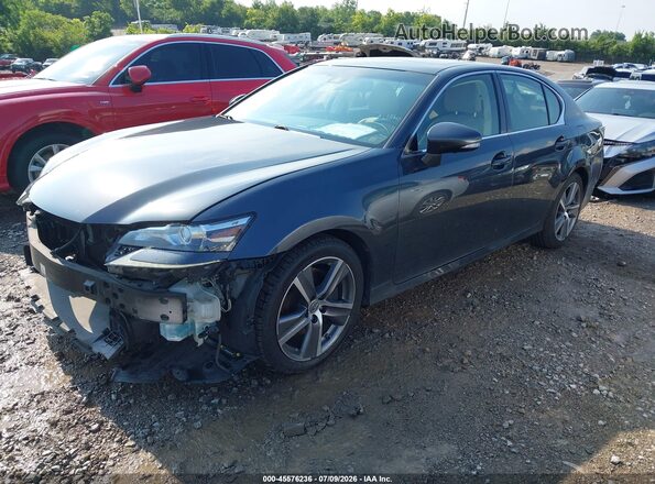 JTHBZ1BL8HA012221 2017 LEXUS GS 350 Black Vista tres cuartos delantera izquierda