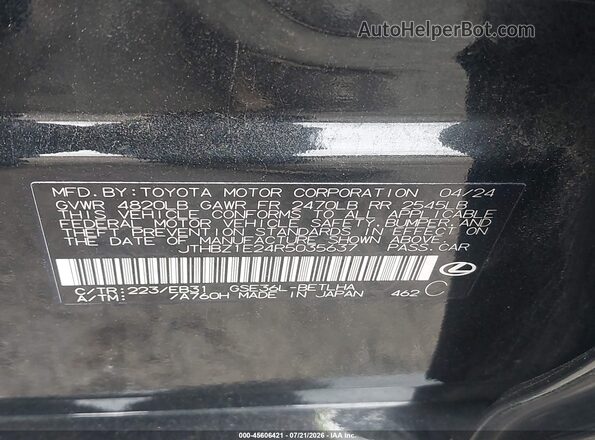 JTHBZ1E24R5035637 2024 LEXUS IS 350 Black Engine compartment view
