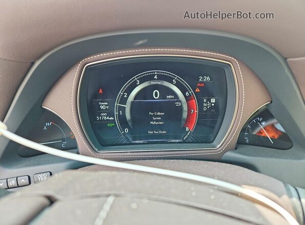 JTHC51FF7K5007127 2019 LEXUS LS Red Սարքավորումների վահանակի տեսք