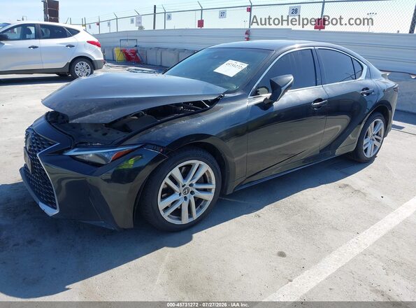 JTHCA1D22M5114858 2021 LEXUS IS 300 Черный Передняя левая четверть