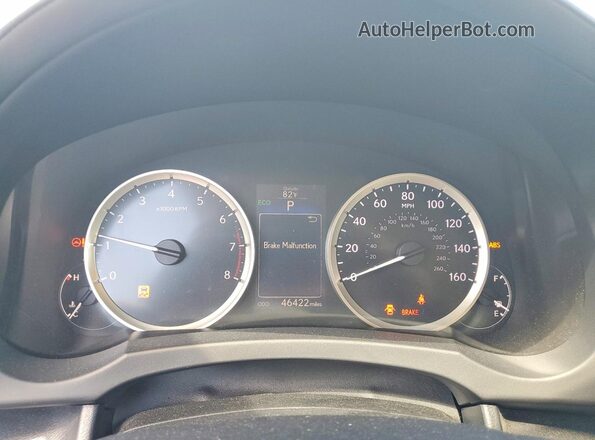 JTHCM1D25G5014572 2016 LEXUS IS White Instrument cluster view