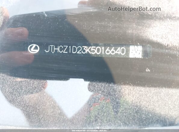 JTHCZ1D23K5016640 2019 LEXUS IS 350 Черный 
