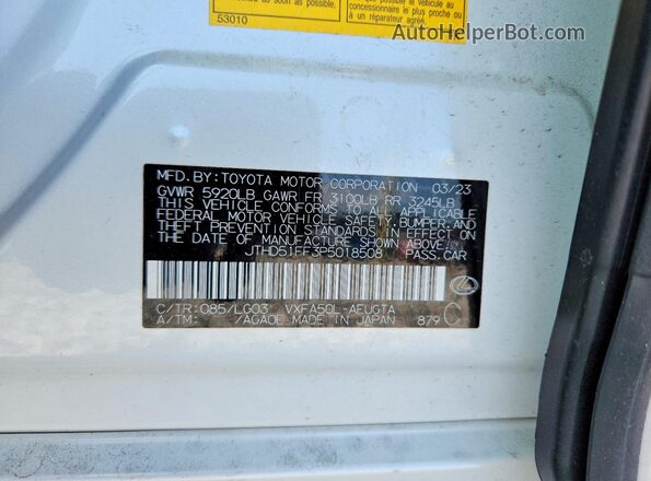 JTHD51FF3P5018508 2023 LEXUS LS White Вид підкапотного простору