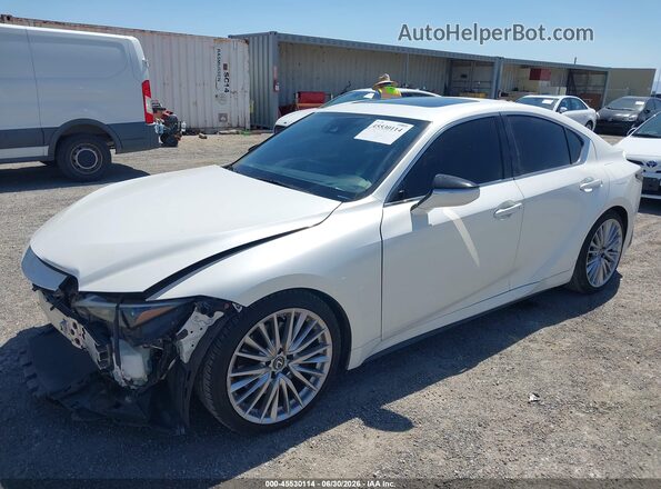 JTHDA1D25N5119574 2022 LEXUS IS 300 White წინა მარცხენა ხედი სამი მეოთხედიდან