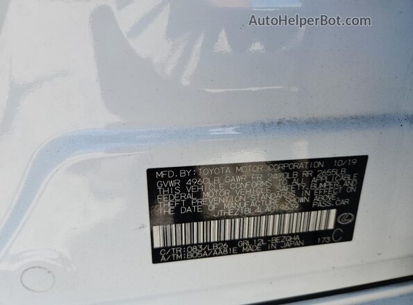 JTHEZ1BL4LA019639 2020 LEXUS GS White Widok komory silnika