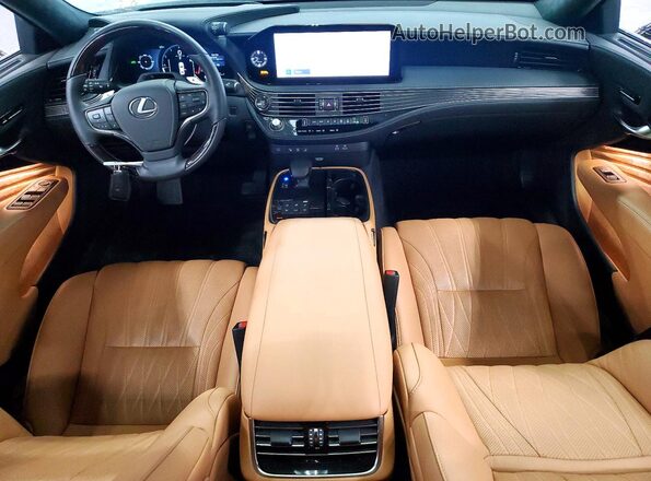 JTHG5LGF7R5012494 2024 LEXUS LS Black წინა პანელის ხედი
