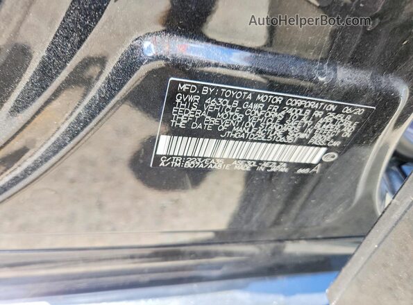 JTHGA1D25L5106351 2020 LEXUS IS Black VIN კოდის სტიკერის ხედი
