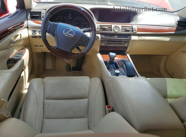 JTHGL5EF8H5057933 2017 LEXUS LS Red წინა პანელის ხედი