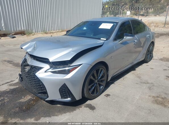 JTHGZ1B23R5080966 2024 LEXUS IS 350 Silver Առջևի ձախ երեք քառորդ տեսարան