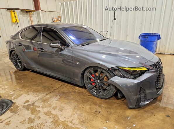 JTHGZ1E26M5020409 2021 LEXUS IS Серый Передняя правая четверть