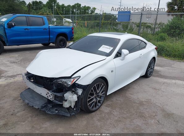 JTHHA5BCXG5001298 2016 LEXUS RC 200T White წინა მარცხენა ხედი სამი მეოთხედიდან