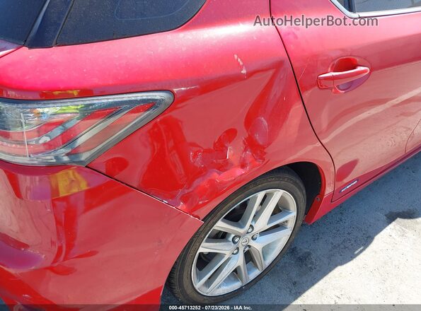 JTHKD5BH2G2265674 2016 LEXUS CT 200H Red 