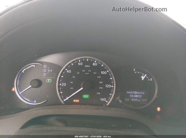 JTHKD5BHXG2251151 2016 LEXUS CT 200H White Հետևի նստատեղերի տեսք