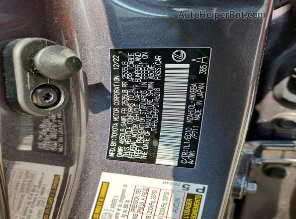 JTHP6JBH5P2146218 2023 LEXUS UX Gray Շարժիչի բաժամունքի տեսք