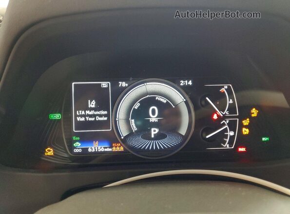 JTHP9JBH4N2062444 2022 LEXUS UX White Vista del cuadro de instrumentos
