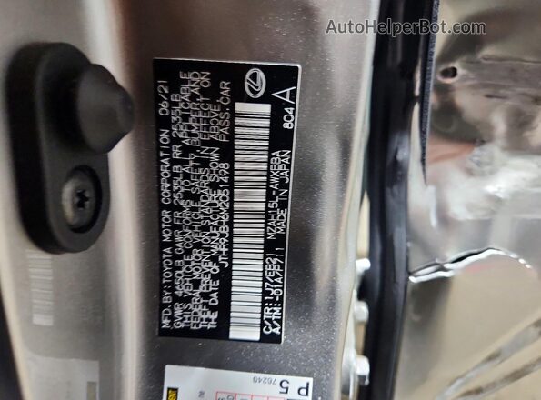JTHR9JBH6M2051498 2021 LEXUS UX Silver Вид наклейки з VIN-кодом