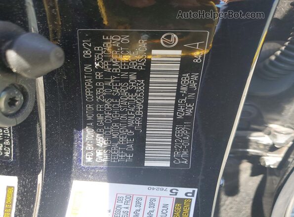 JTHR9JBH6M2053834 2021 LEXUS UX Black Вид підкапотного простору