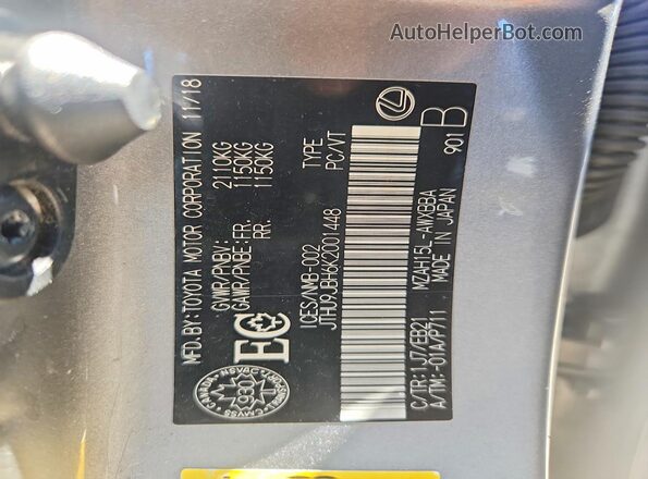 JTHU9JBH6K2001448 2019 LEXUS UX Silver Widok komory silnika