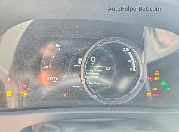 JTHU9JBHXK2018933 2019 LEXUS UX White Instrument cluster view