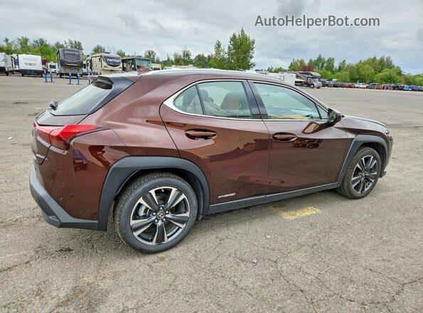 JTHU9JBHXK2019760 2019 LEXUS UX Brown Հետևի աջ
