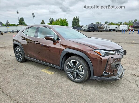 JTHU9JBHXK2019760 2019 LEXUS UX Brown Առջևի աջ