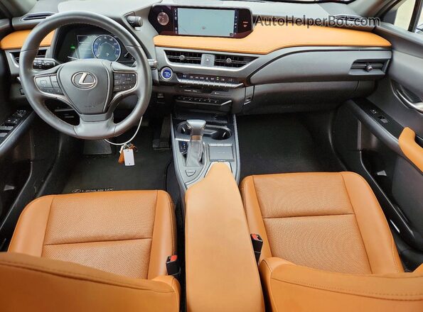 JTHU9JBHXK2019760 2019 LEXUS UX Brown Առջևի վահանակի տեսք