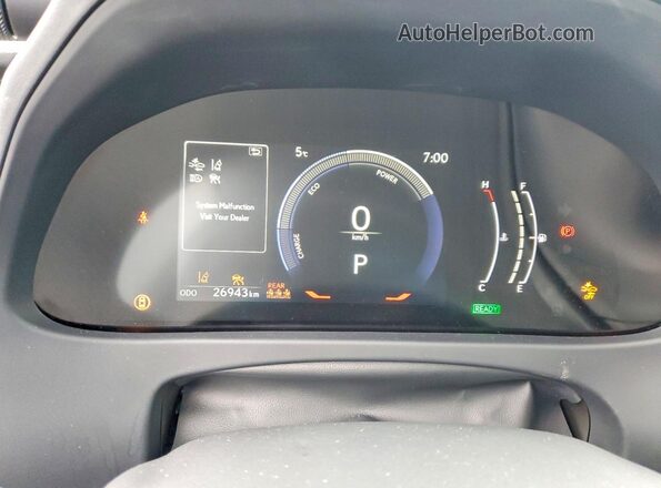 JTHUCJDH7S2003949 2025 LEXUS UX Silver Widok zestawu wskaźników