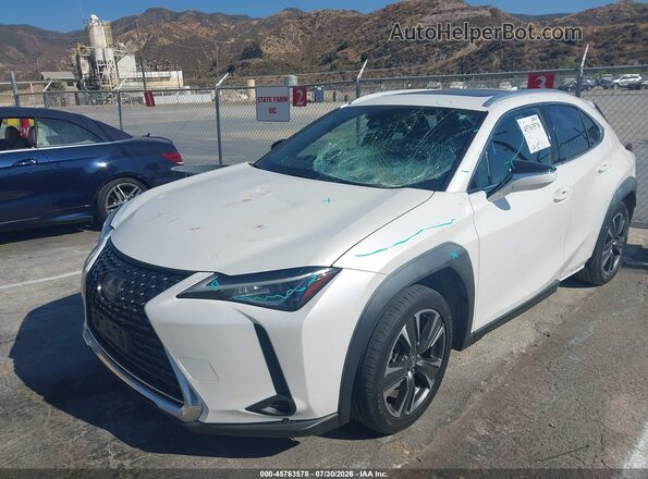 JTHY3JBH1K2004468 2019 LEXUS UX 200 White Առջևի ձախ երեք քառորդ տեսարան