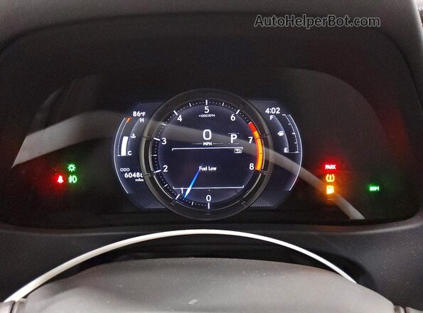 JTHY3JBH1K2007158 2019 LEXUS UX White Instrument cluster view