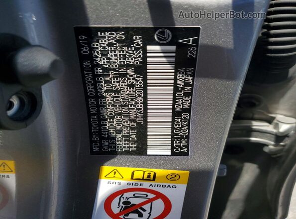 JTHY3JBH8K2015547 2019 LEXUS UX Silver Engine compartment view