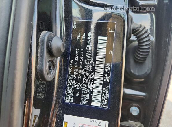 JTJAARBZ9L2166234 2020 LEXUS NX Black Вид наклейки з VIN-кодом