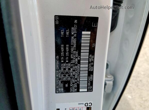 JTJADCEZ1P5000858 2023 LEXUS NX White Widok naklejki z numerem VIN