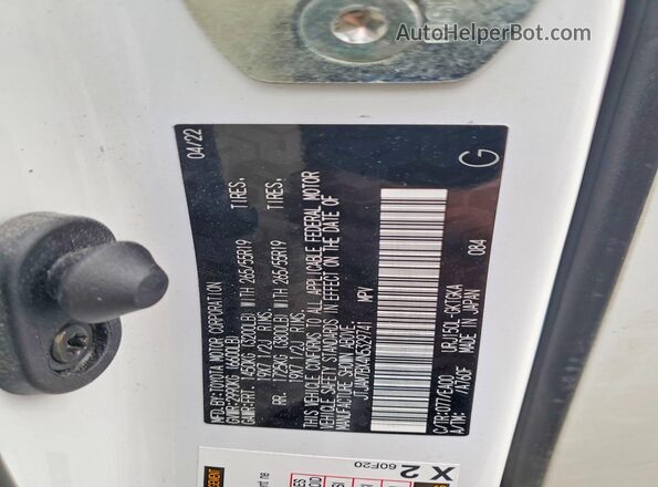 JTJAM7BX4N5329741 2022 LEXUS GX White Engine compartment view