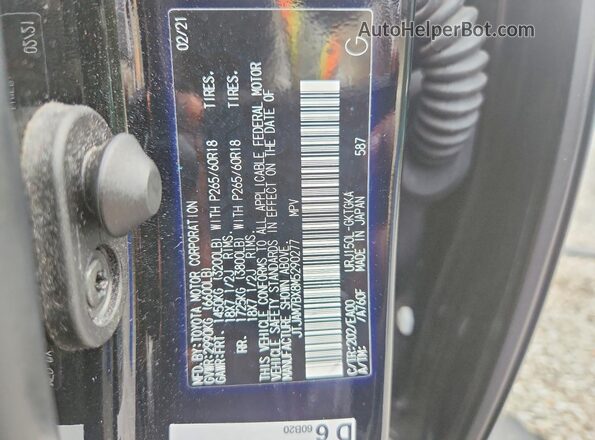 JTJAM7BX8M5290277 2021 LEXUS GX Black Widok wnętrza 360 stopni