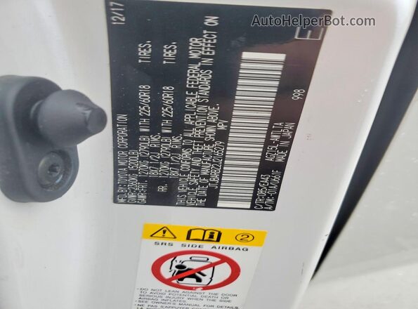 JTJBARBZ2J2165279 2018 LEXUS NX Белый Вид подкапотного пространства