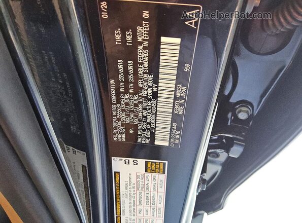 JTJBDADB8TA004582 2026 LEXUS RZ Black Vista de la etiqueta del VIN