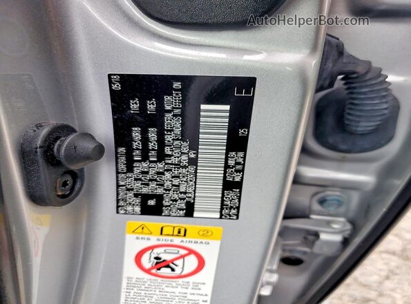 JTJBJRBZ6K2097490 2019 LEXUS NX Silver Vista de la etiqueta del VIN