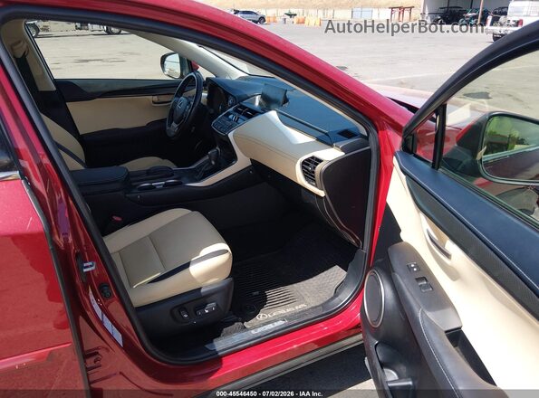 JTJBJRBZXG2039843 2016 LEXUS NX 300H Red Widok wnętrza z przodu