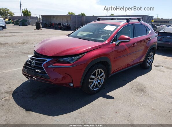 JTJBJRBZXG2039843 2016 LEXUS NX 300H Red Przód lewy