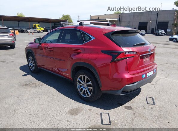 JTJBJRBZXG2039843 2016 LEXUS NX 300H Red Tył lewy