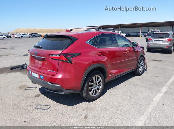 JTJBJRBZXG2039843 2016 LEXUS NX 300H Red Tył prawy