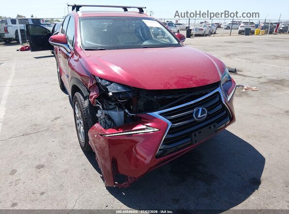 JTJBJRBZXG2039843 2016 LEXUS NX 300H Red Widok z przodu