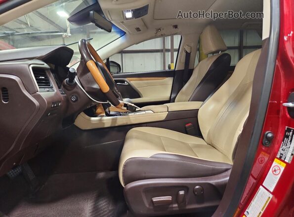 JTJDGKCA1K2006925 2019 LEXUS RX Red Widok wnętrza z przodu