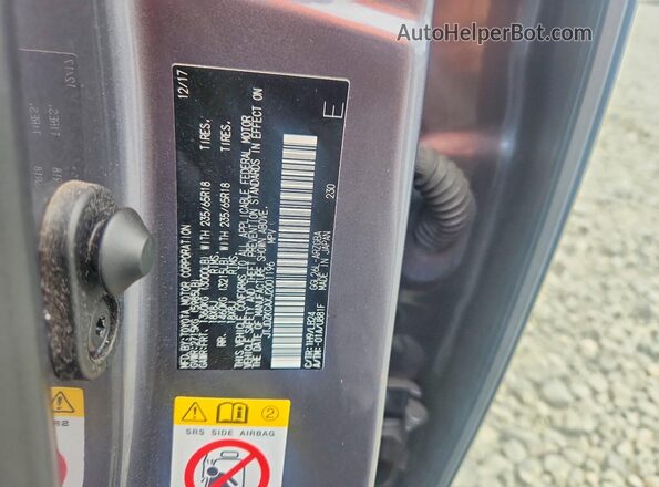 JTJDZKCAXJ2001196 2018 LEXUS RX Gray Vista interior de 360 grados