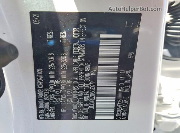 JTJGARBZ1M5030979 2021 LEXUS NX White Вид підкапотного простору