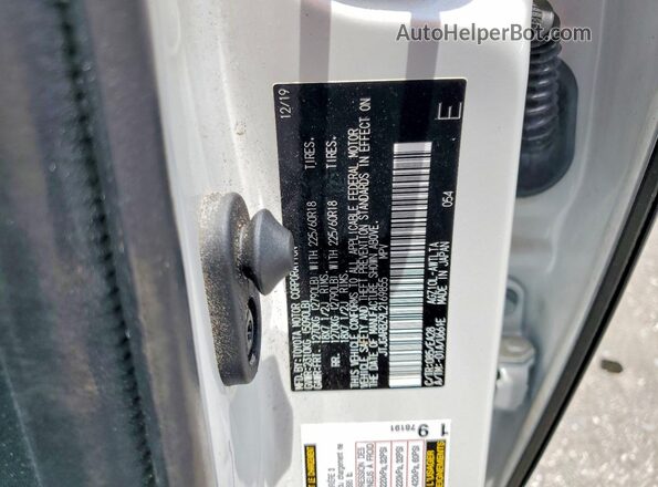 JTJGARBZ9L2169855 2020 LEXUS NX White Вид наклейки з VIN-кодом