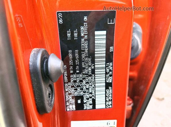 JTJGARDZ2M2238464 2021 LEXUS NX Orange Widok komory silnika