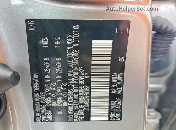 JTJGARDZ6L5008861 2020 LEXUS NX Silver Vista interior de 360 grados