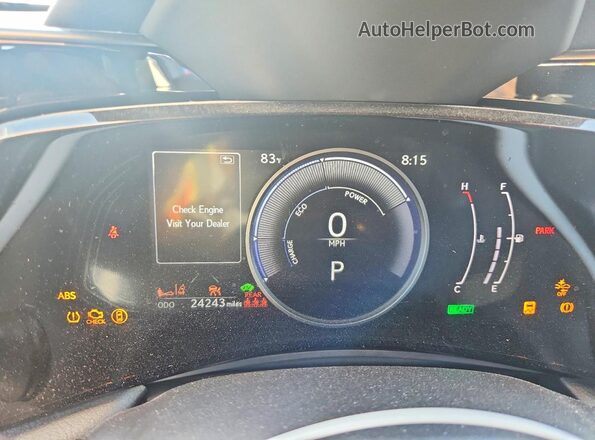 JTJGKCEZ3R5016529 2024 LEXUS NX White Вид щитка приладів
